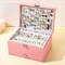 5-Layer Earring Jewelry Box with Lock – Stud, Necklace, Ring Organizer for Women and Girls